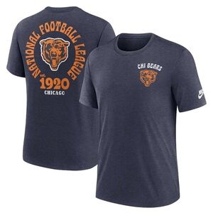 NWT Nike Men’s Chicago Bears Tri Blend T-Shirt in Navy in size Small